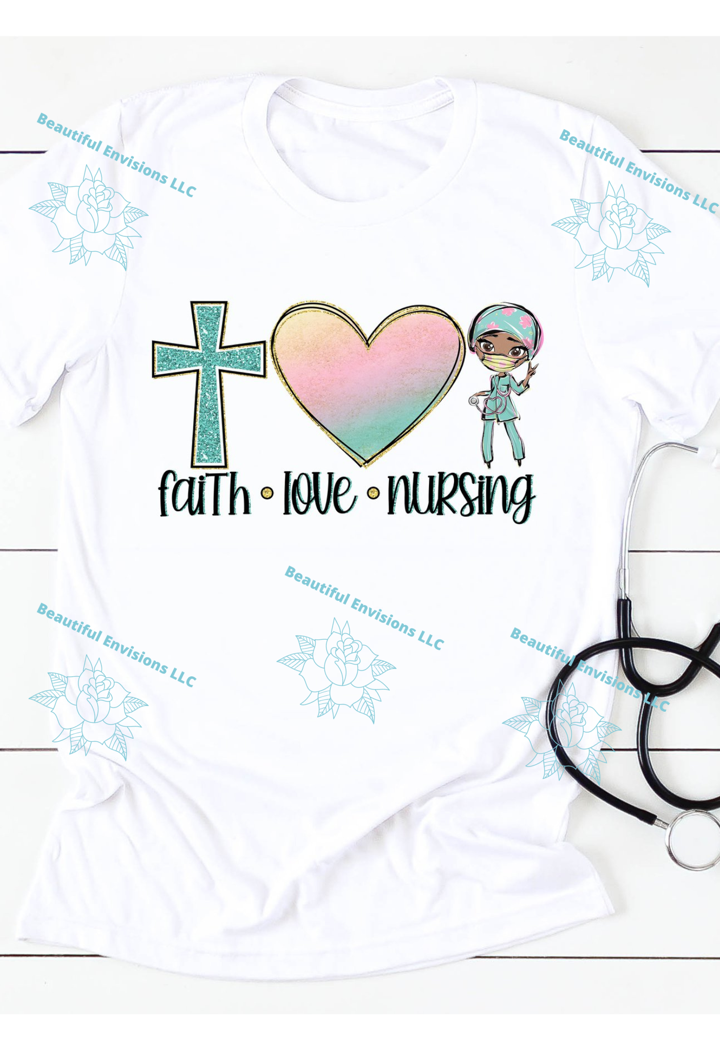 "Faith, Love, Nursing" T-shirt