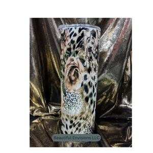 Cheetah w/ Flower Tumbler